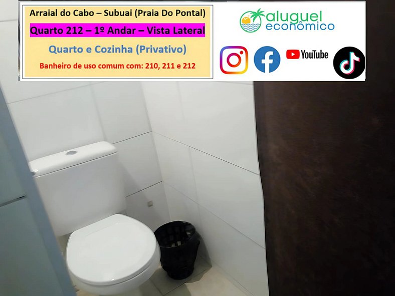 Subuai Village - Quarto 212 - Arraial do Cabo - Aluguel Econ