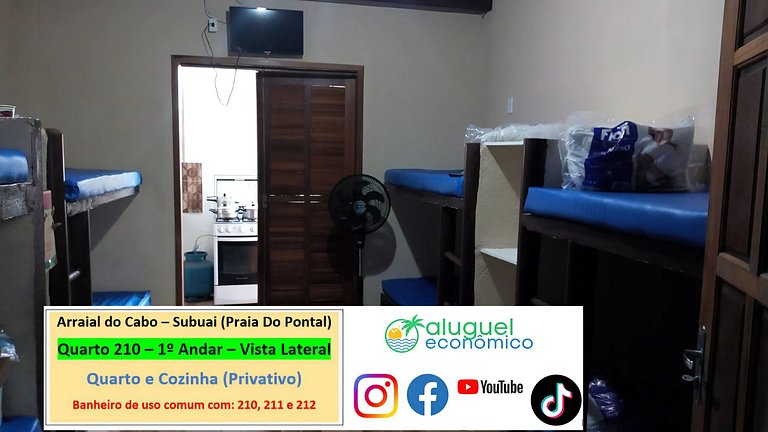 Subuai Village - Room 210 - Arraial do Cabo - Cheap Rent