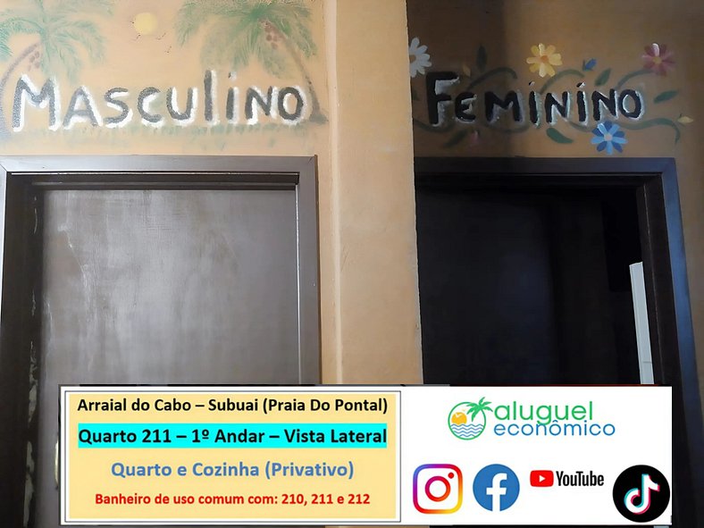 Subuai Village - Room 211 - Arraial do Cabo - Cheap Rent