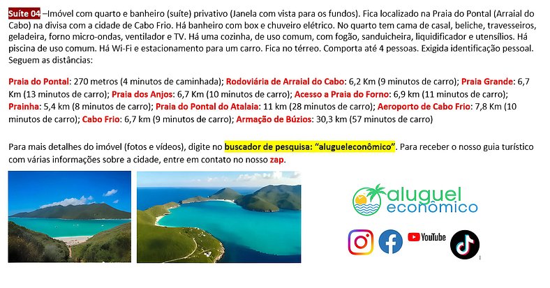 Subuai Village - Suite 04 - Arraial do Cabo - Alquiler Econó