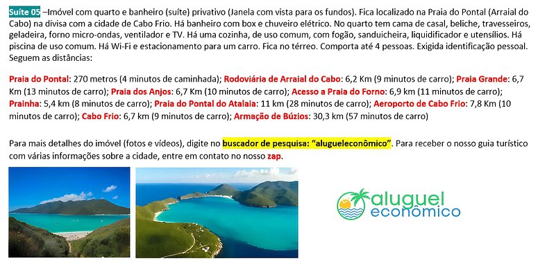 Subuai Village - Suite 05 - Arraial do Cabo - Alquiler Econó