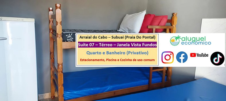 Subuai Village - Suite 07 - Arraial do Cabo - Economic Renta