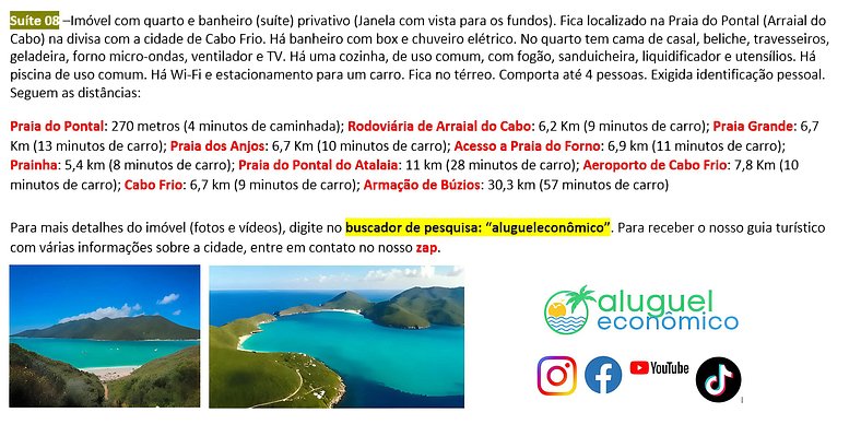 Subuai Village - Suite 08 - Arraial do Cabo - Alquiler Econó