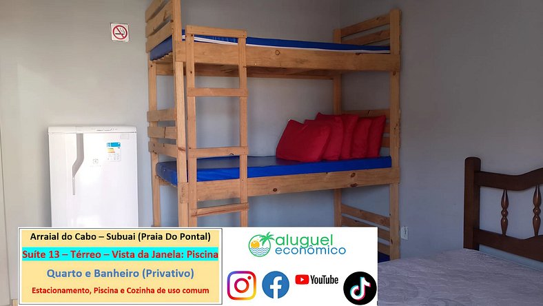 Subuai Village - Suite 13 - Arraial do Cabo - Economic Rent