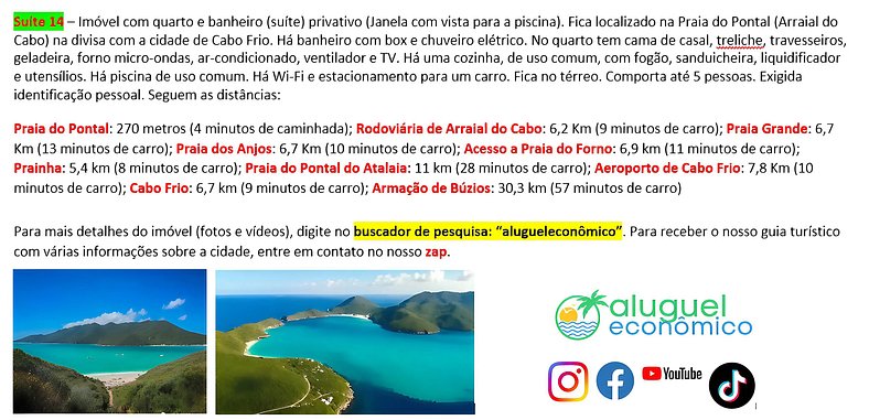 Subuai Village - Suite 14 - Arraial do Cabo - Alquiler Econó