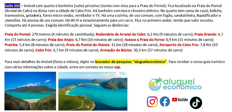 Subuai Village - Suite 202 - Arraial do Cabo - Alquiler Econ