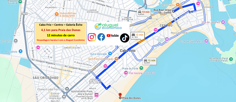 Suíte 01 - Cabo Frio - Centro - Galeria Êxito - Aluguel Econ