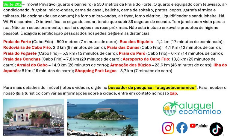 Suite 202 - Cabo Frio - Center - Galeria Êxito