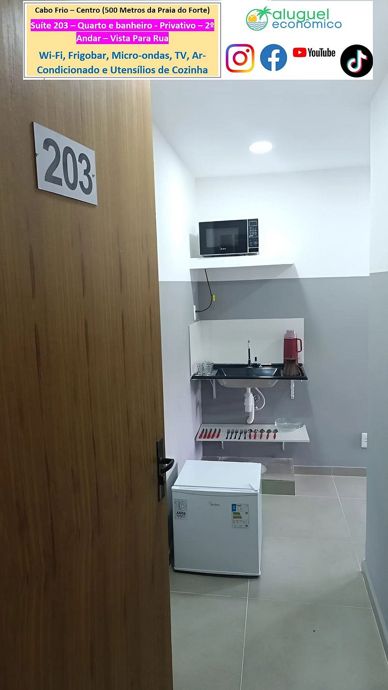 Suite 203 - Cabo Frio - Center - Galeria Êxito