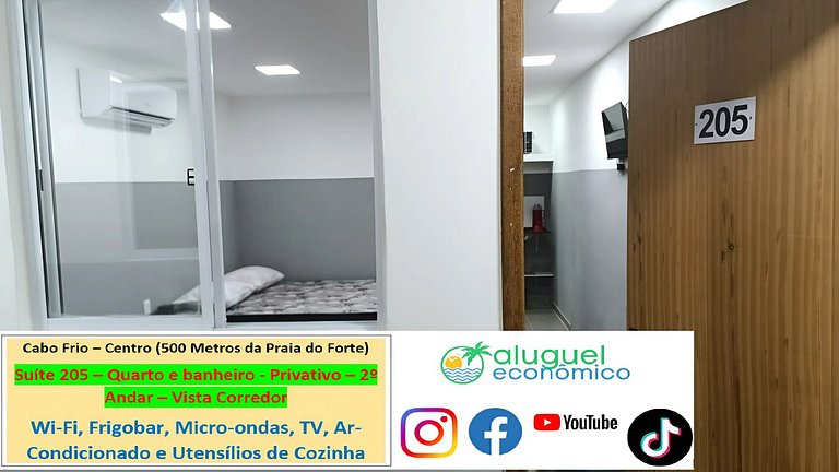 Suíte 205 - Cabo Frio - Centro - Galeria Êxito - Aluguel Eco