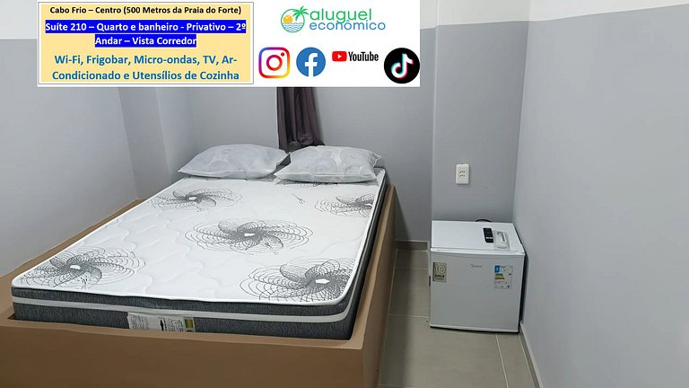 Suíte 210 - Cabo Frio - Centro - Galeria Êxito - Aluguel Eco