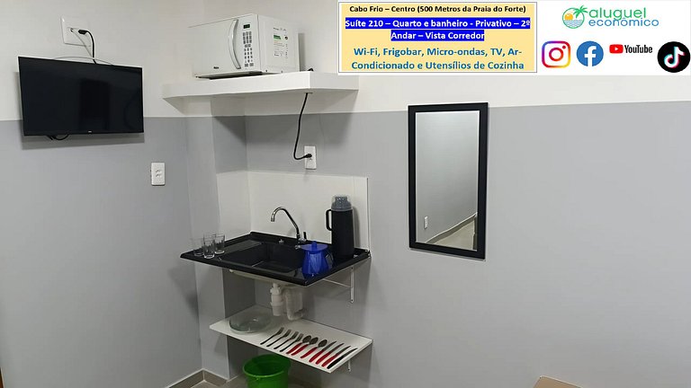 Suíte 210 - Cabo Frio - Centro - Galeria Êxito - Aluguel Eco