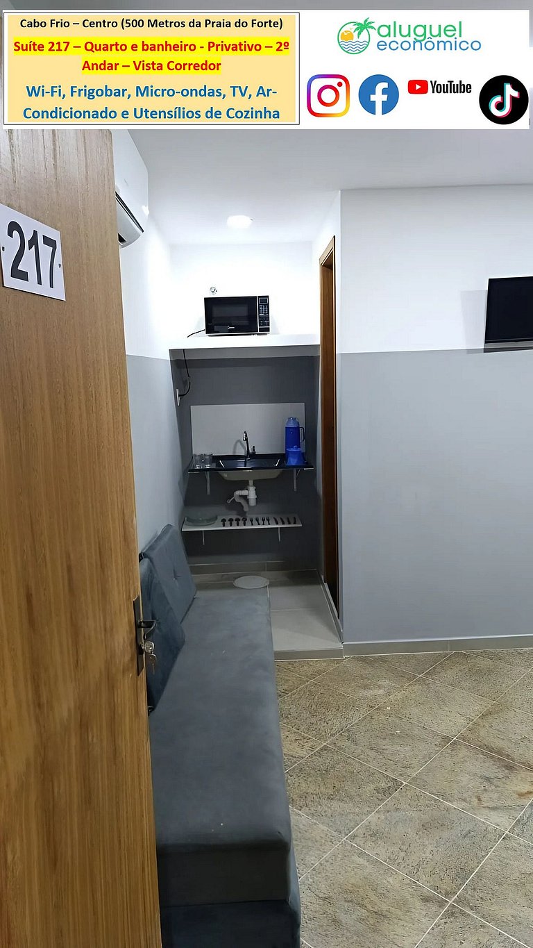 Suite 217 - Cabo Frio - Center - Galeria Êxito