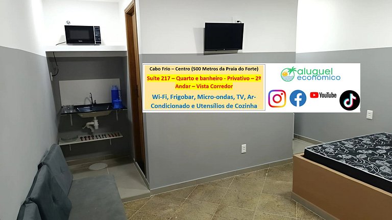 Suite 217 - Cabo Frío - Centro - Galería Êxito