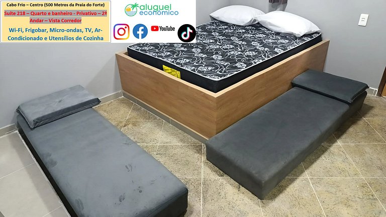 Suite 218 - Cabo Frio - Center - Galeria Êxito