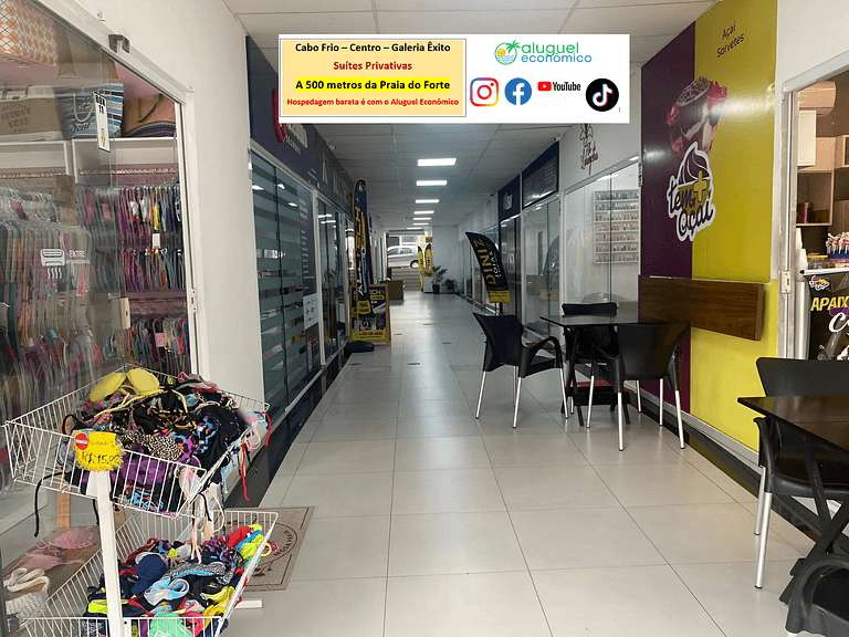 Suíte 218 - Cabo Frio - Centro - Galeria Êxito - Aluguel Eco